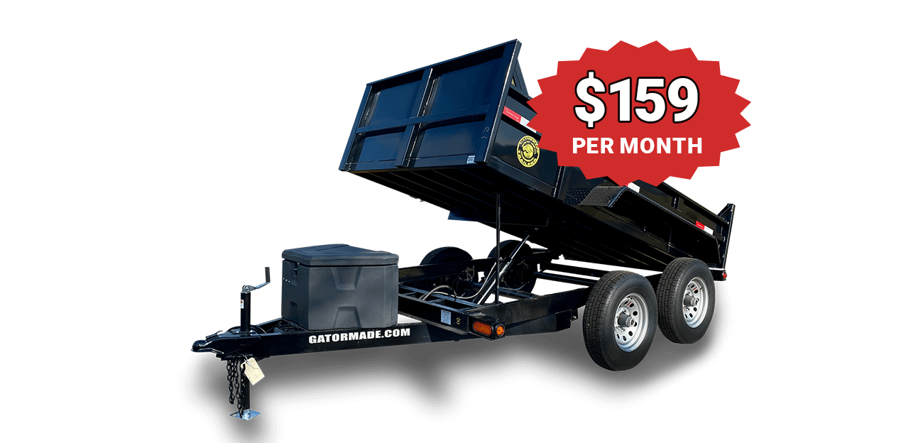 6x10 Dump Trailer on Sale for 159 per month